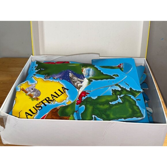 Melissa & Doug World Map Jumbo Floor Puzzle 33 Pieces Educational Toy 2 x 3 Feet - Picture 5 of 6